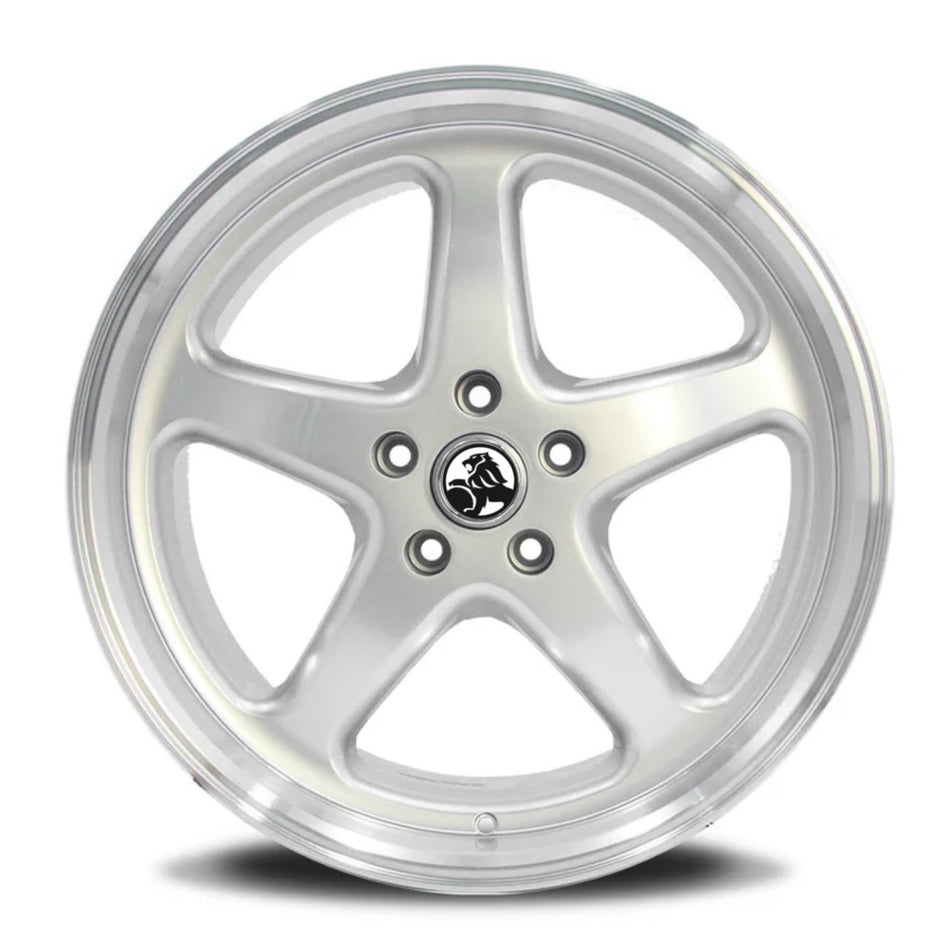 4 WALKY WHEELS BIG BRAKE 20x8.5" & 9.5 (STAGGERED) ALL COMMODORE- SILVER MACHINED LIP