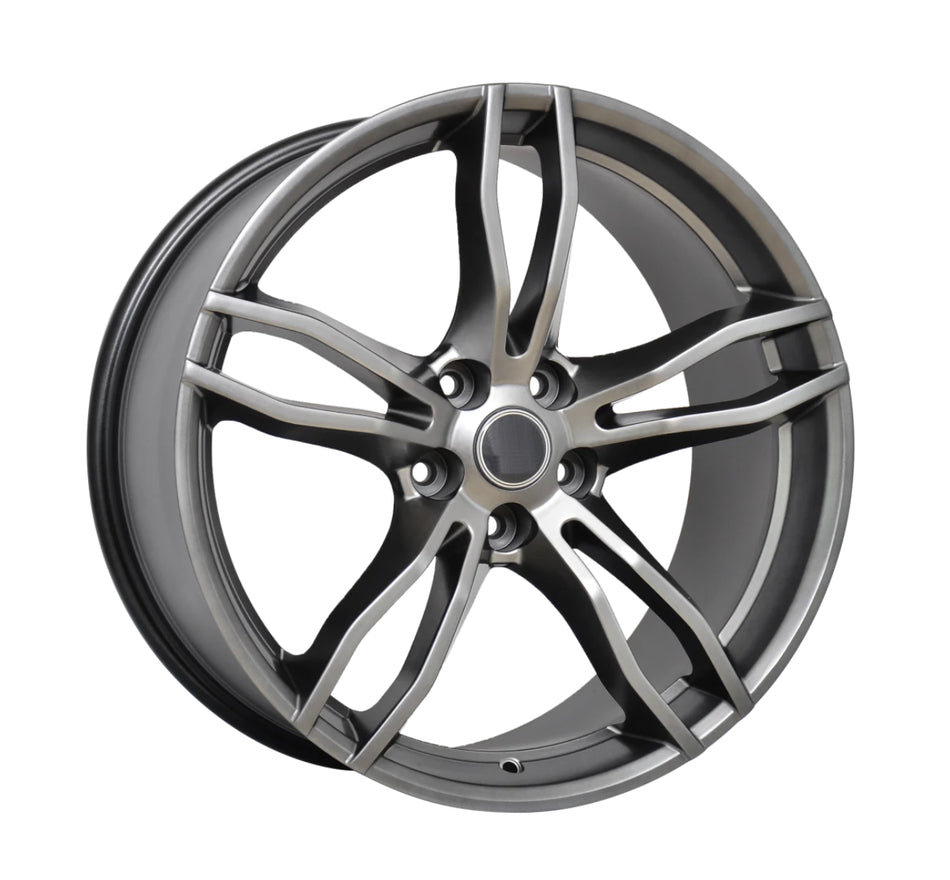 4 SV-RAPIER RIMS 20x8.5" & 9.5"(STAGGERED) ALL COMMODORE - DARK STAINLESS