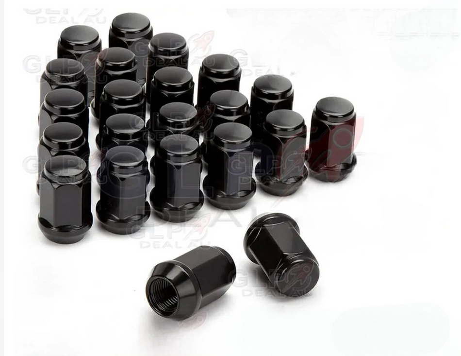 20PCS For Holden Commodore VE VF Black Wheel Nuts 14mm x 1.5 AU Stock