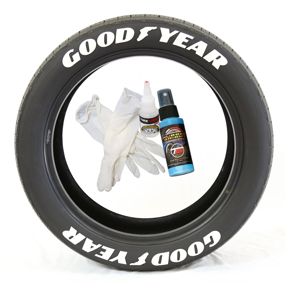 GOODYEAR TYRE LETTERING KIT(with shoe logo/adhesive included)