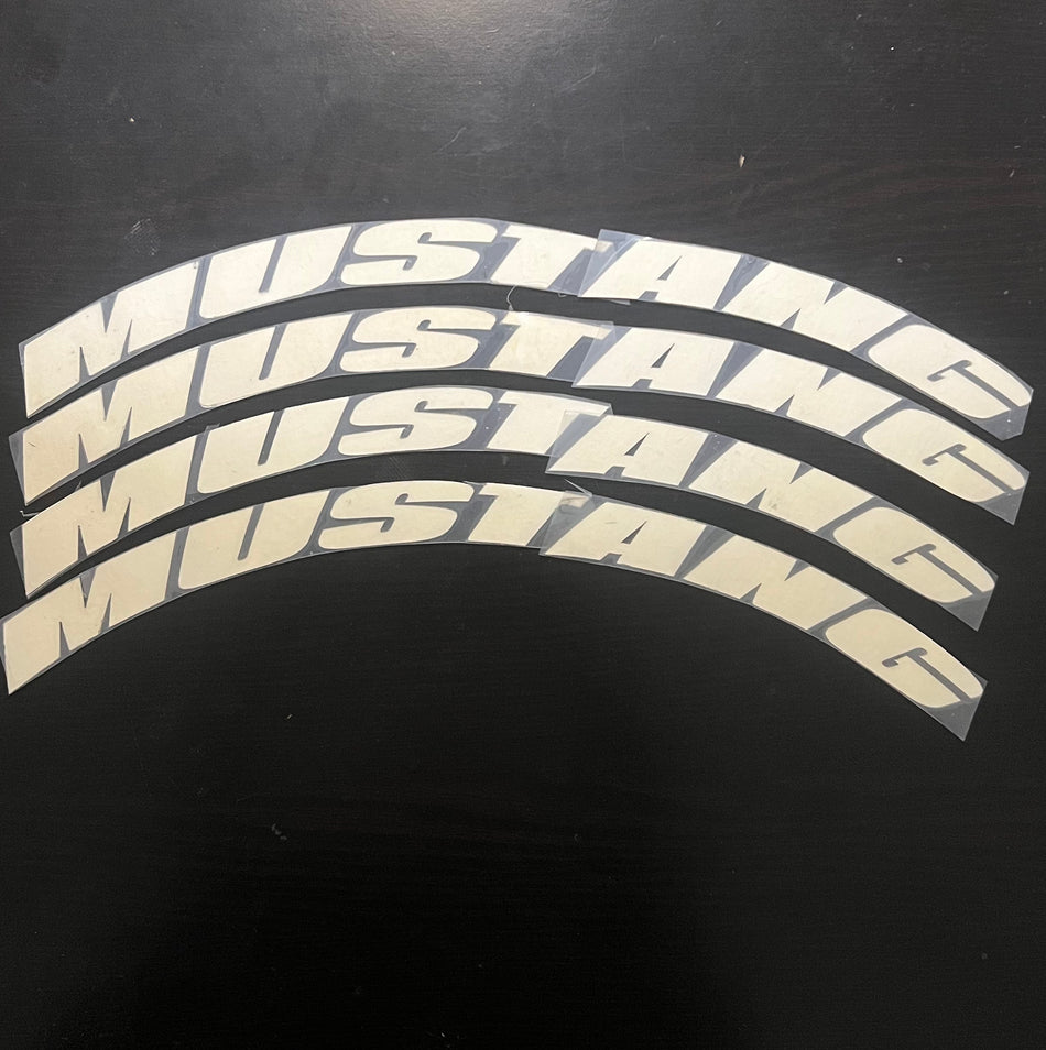 Mustang X 4 (white) 1” tall lettering kit