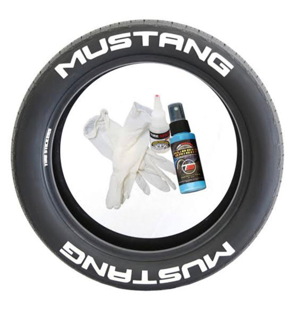FORD MUSTANG TYRE LETTERING KIT(ashesive included)