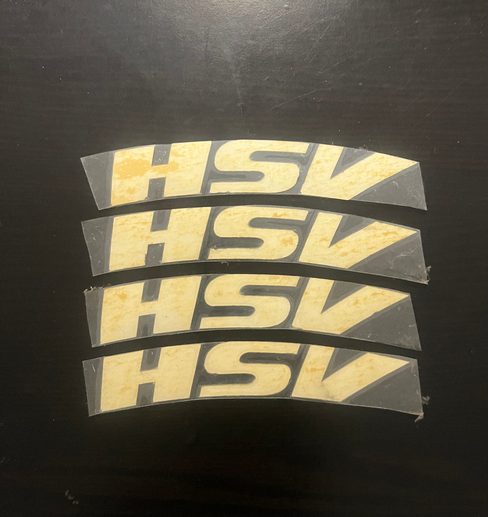 HSV X 4 (white) 1” tall letters kit