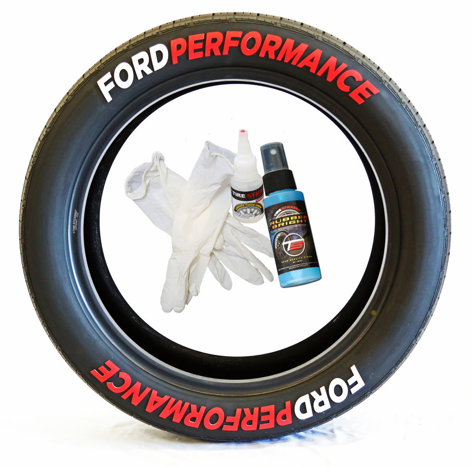 FORD PERFORMANCE TYRE LETTERING (adhesive included)