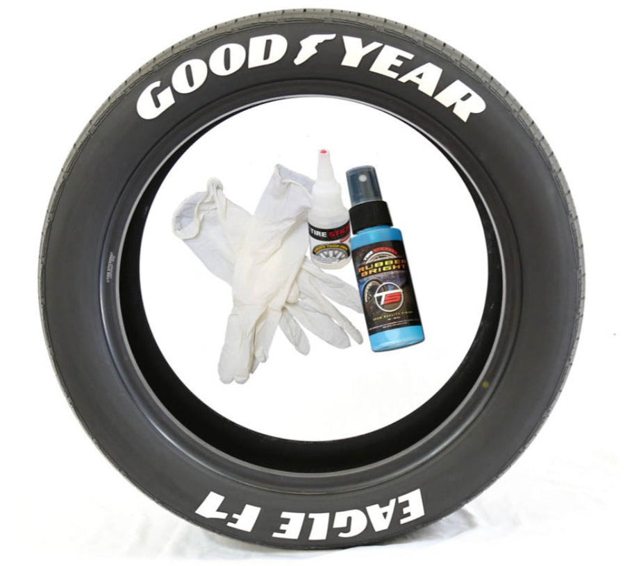 GOODYEAR F1 EAGLE TYRE LETTERING X 4 KIT(adhesive included)