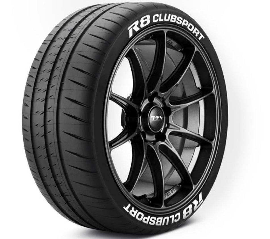 R8 CLUBSPORT TYRE LETTERING KIT(adhesive included)