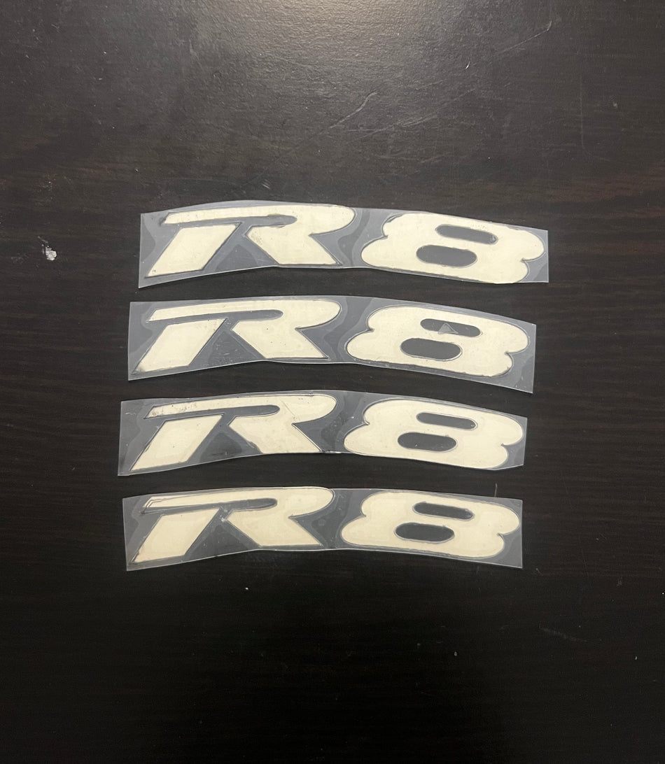 R8 X 4 (white) 1” tall letters kit