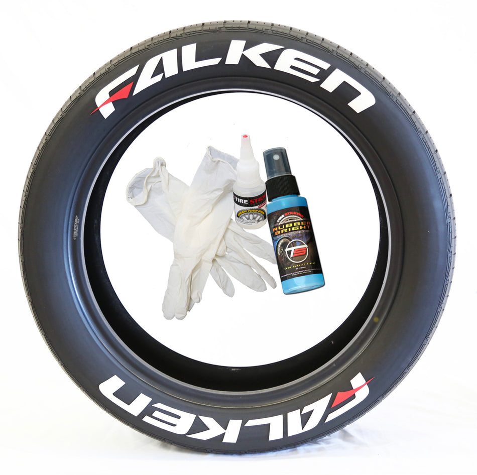 FALKEN TYRE LETTERING KIT-with red logo(adhesive included)